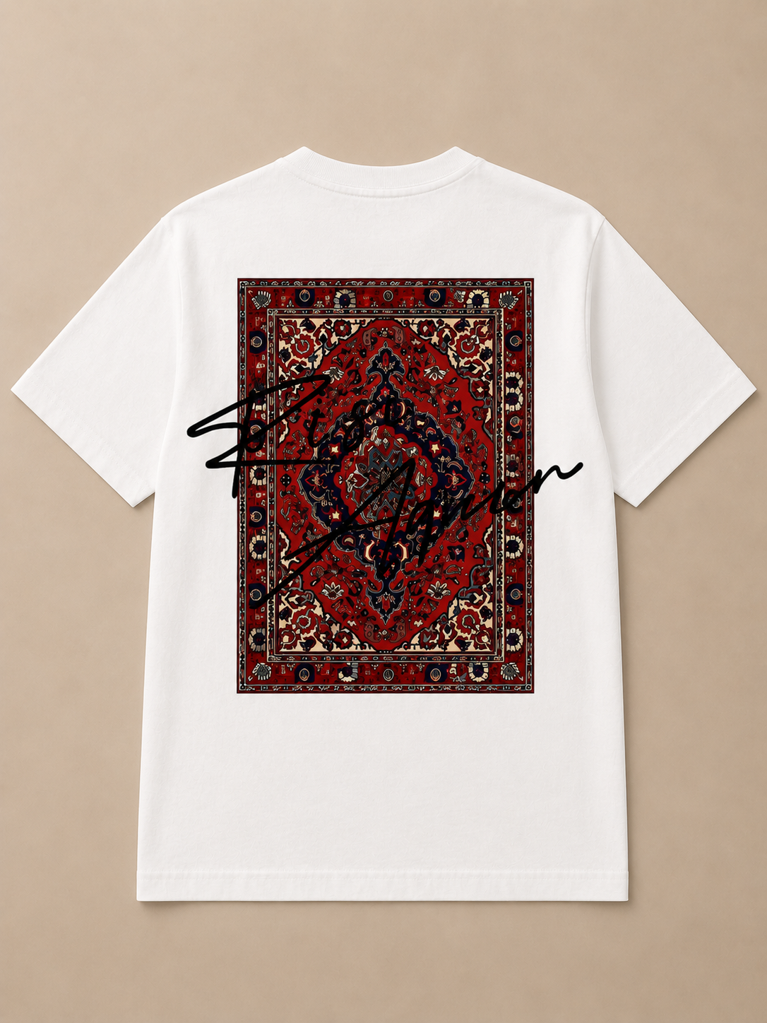 Rise Again Streetwear Tee – Rug Print