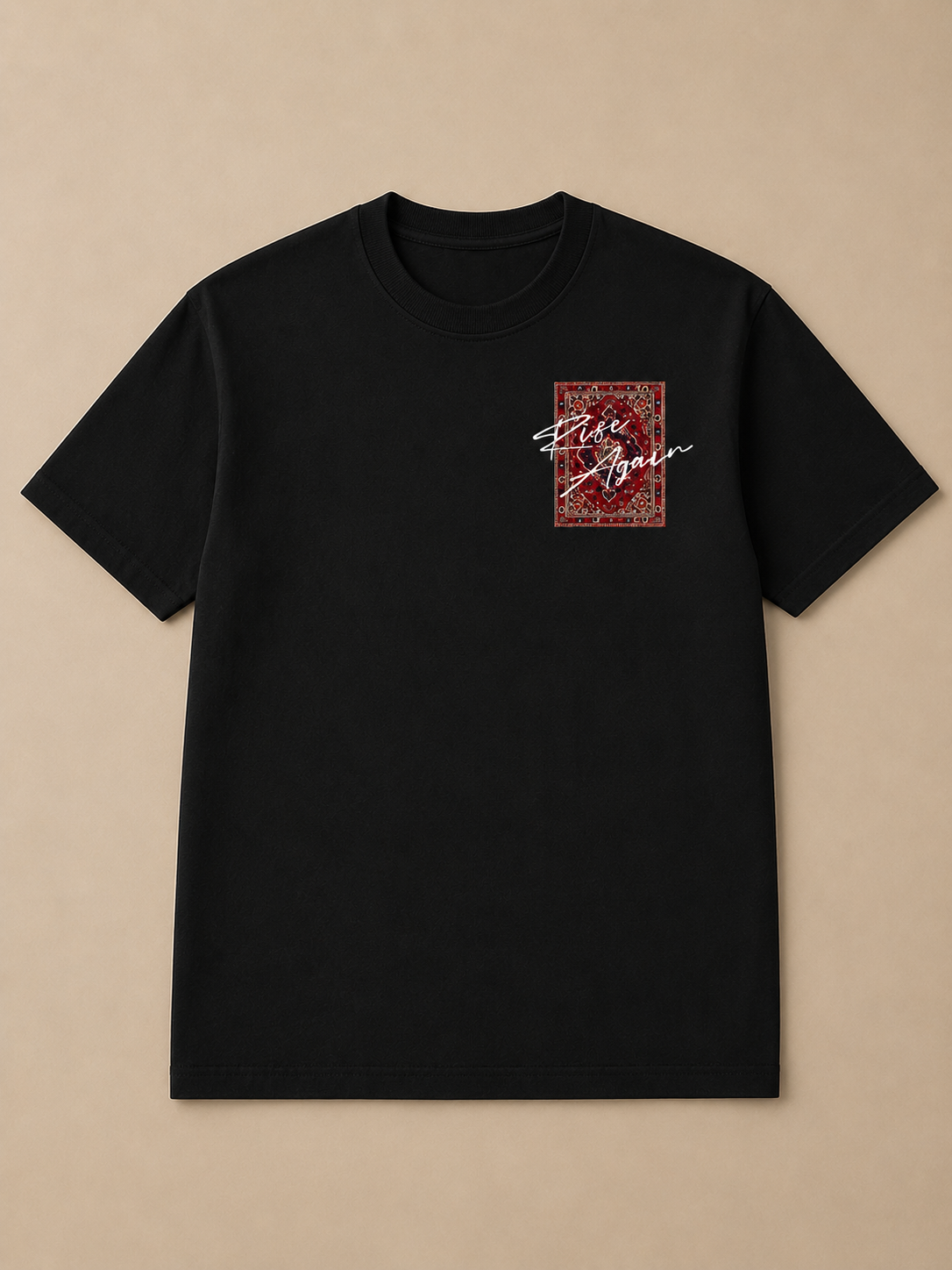 Rise Again Streetwear Tee – Rug Print