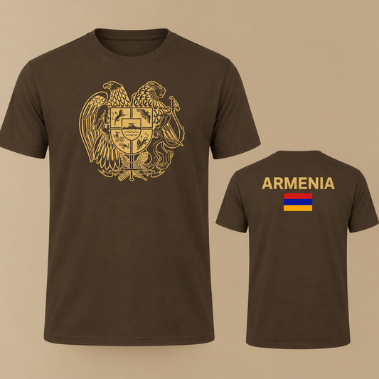 Armenia Patriotic T-Shirt – Coat of Arms Print