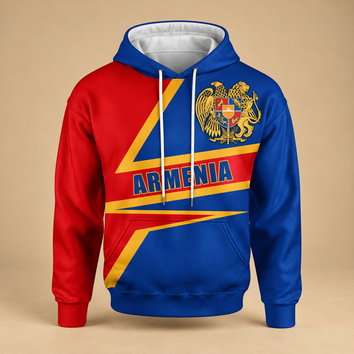 Armenia Pride Hoodie – Flag & National Emblem Print