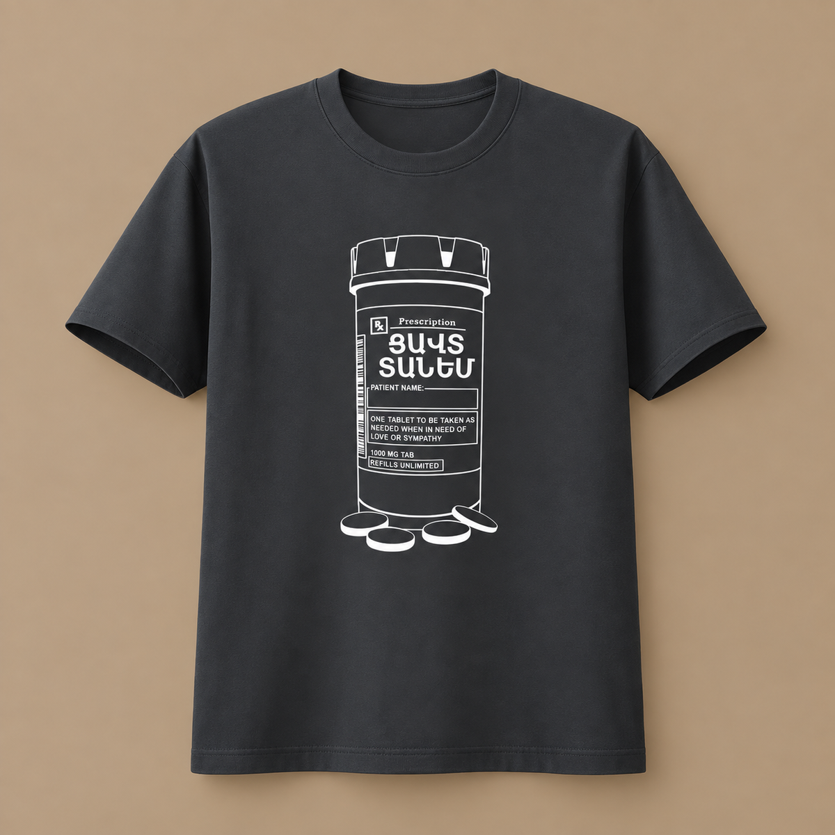 Tsavt Tanem – Armenian Text T-Shirt