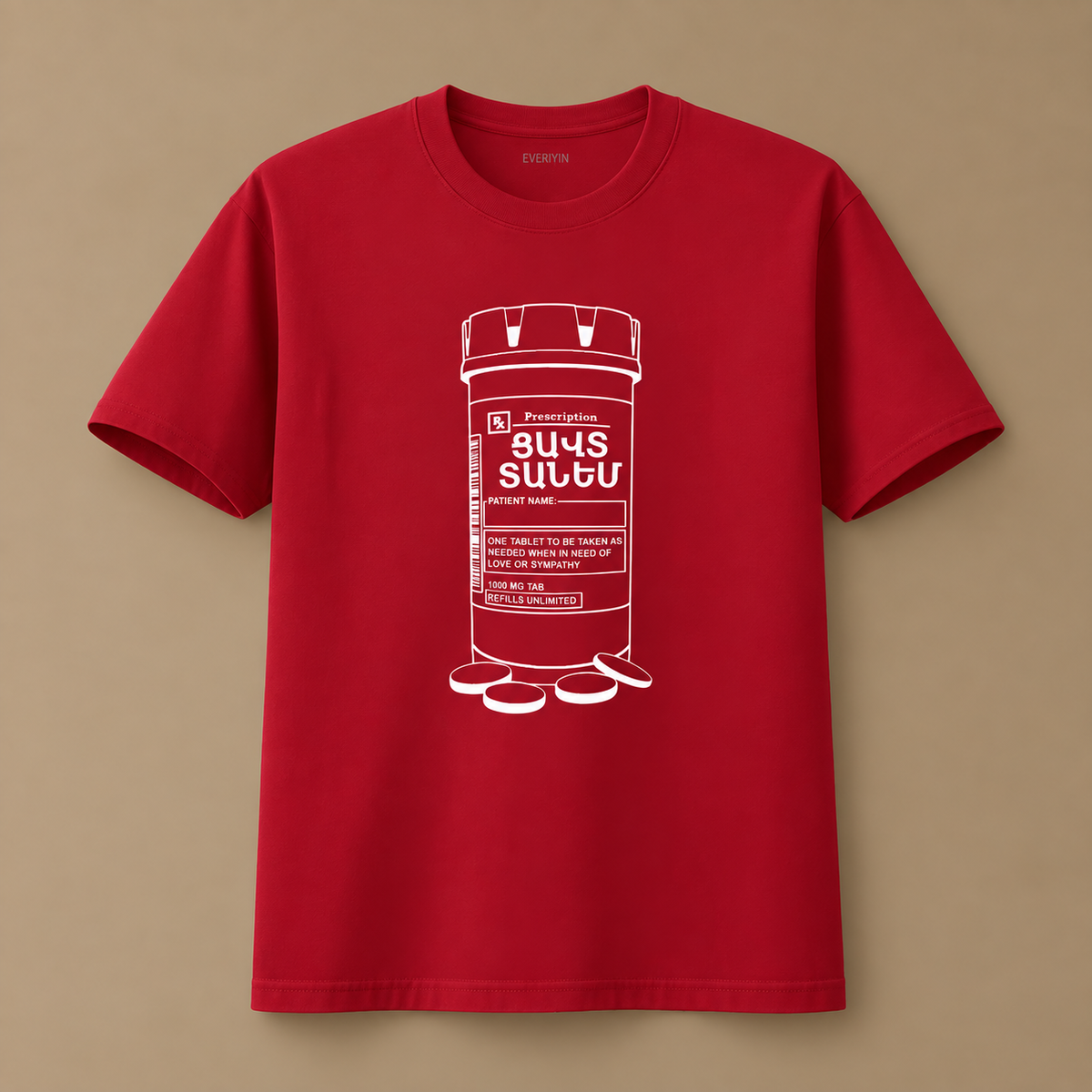Tsavt Tanem – Armenian Text T-Shirt